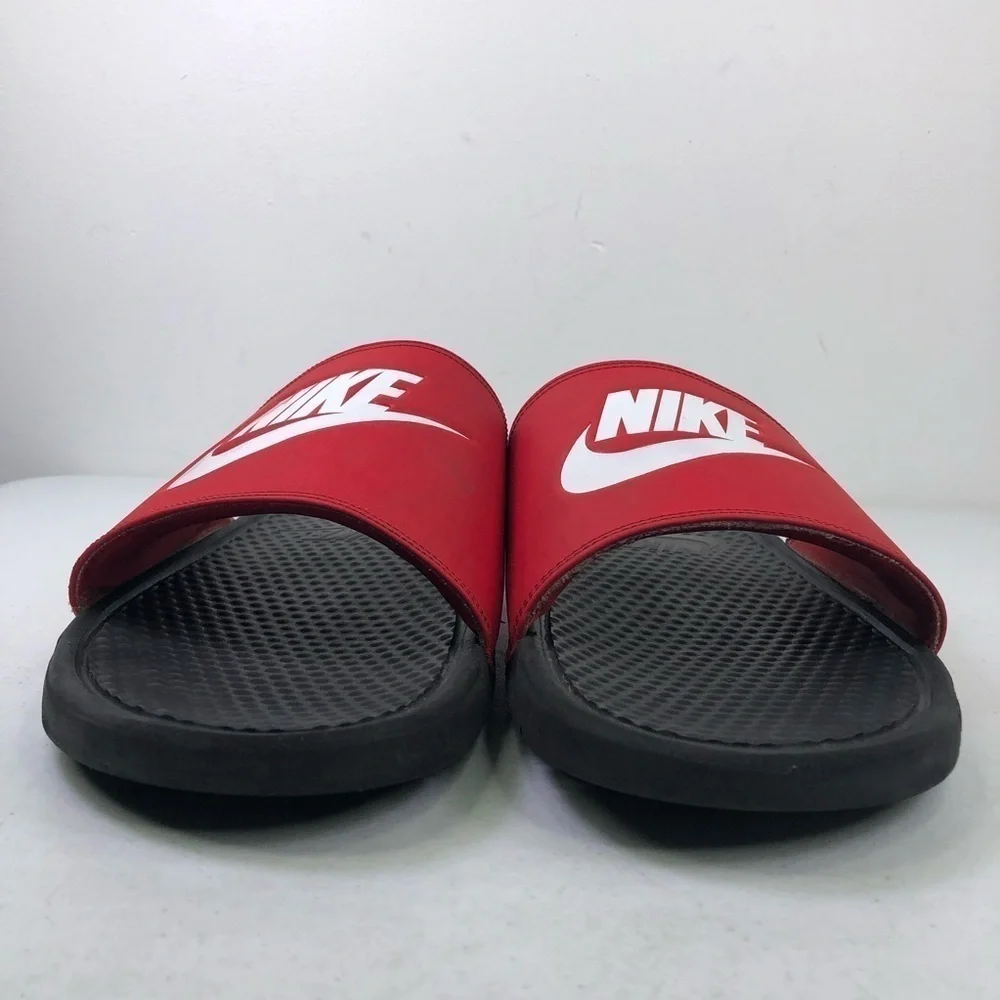 Nike Benassi Just Do It Red Black Slides